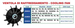 Вентилятор охлаждения двигателя MEC 90 до BEM 50, BET 50, NOVAX 50 M, NOVAX 50 T к насосу ROVER POMPE