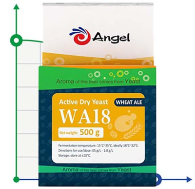 Angel WA18 yeast for German wheat ale, package-0.5 kg