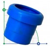 Racor para tubos de PVC de 75 mm-rosca exterior Ø75 (azul)