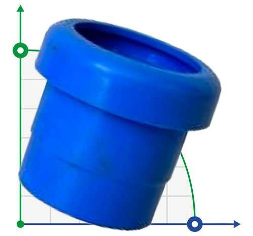 Racor para tubos de PVC de 75 mm-rosca exterior Ø75 (azul)