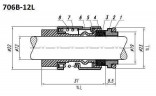 Uszczelnienie pompy Grundfos R-706B 12, L, SIC/SIC, EPDM, 304