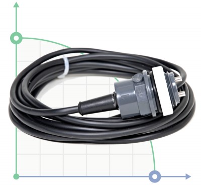 Conductivity sensor CD, PVC, K=1 (0-20.000 uS) with temperature sensor