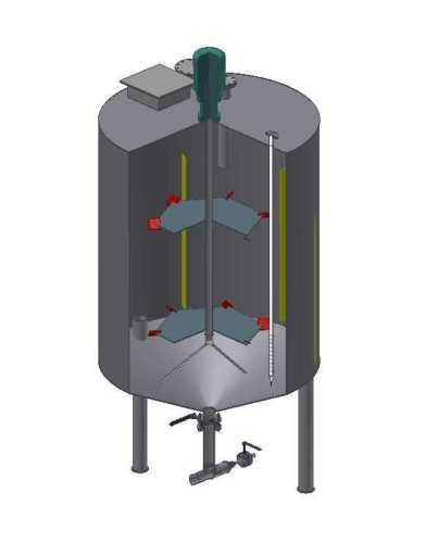 Batch preparation tank, 11m3, AISI304