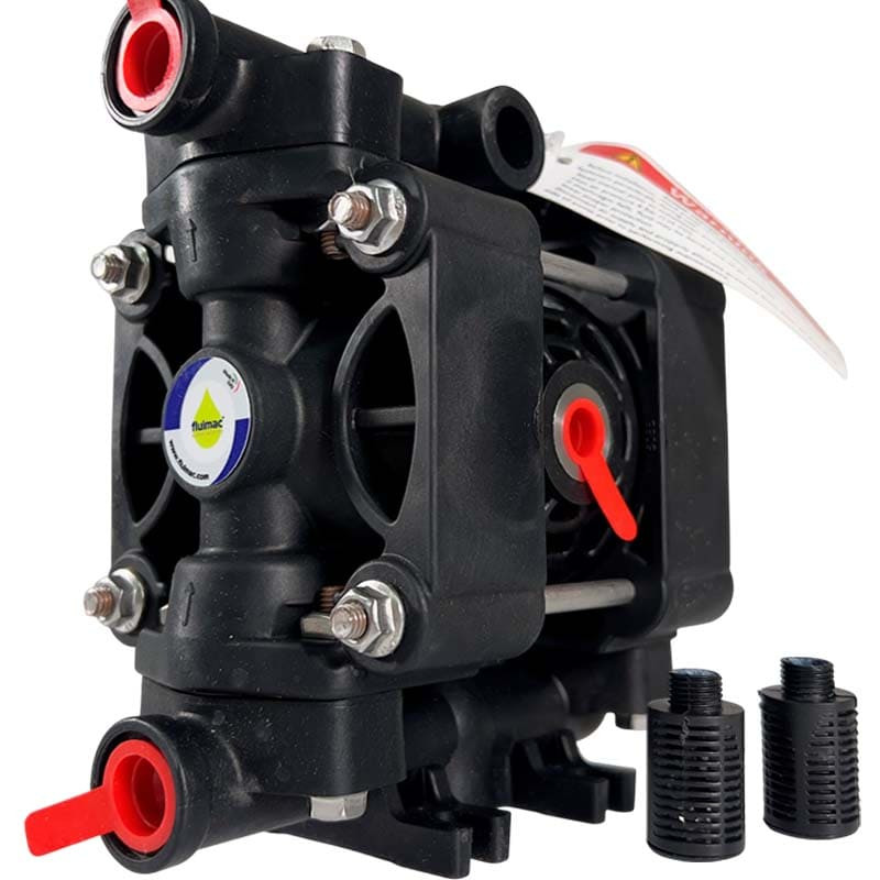 Bomba neumática de membrana para ácido PHOENIX P18 PVDF SANTOPRENE+PTFE, 20 l/min