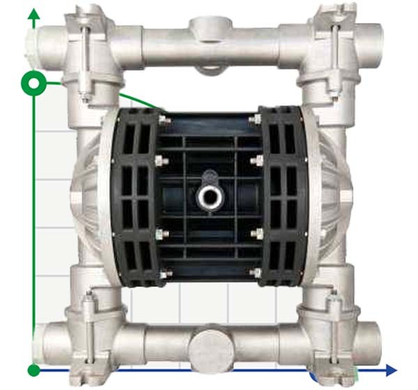 Die pneumatischen Membranpumpen BOXER 251 ALU B250-AL-HTAIV