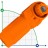 JC-CN14-W-01, 450A, 1500V DC, сечение 185mm² штекер для АКБ, оранжевый