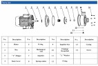 Pompe centrifuge pour l'eau BB250/055D, AISI304, 220V/50Hz, 2900