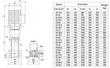 Multistage pump CDLF 65-10, AISI 304, Ex