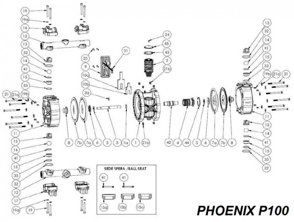 Верхний коллектор, AISI 316, PHOENIX P100