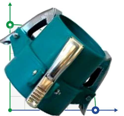 Kupplung für 89 mm PVC-Rohr Ø90 Außengewinde (Türkis)