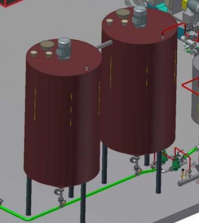 Hydro-enzymatic processing device, fermenter, 40m3, ST3