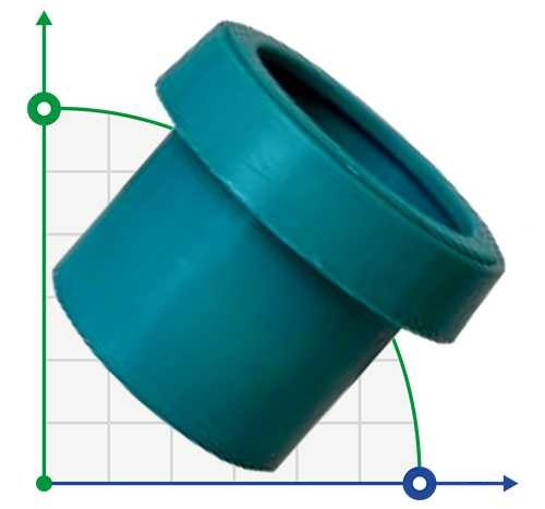 Kupplung für 89 mm PVC-Rohr Ø90 Innengewinde (Türkis)