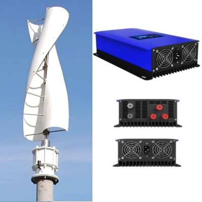 Комплект ветрогенератора спирального типа RX-SV5000 5 кВт 220 В, сетевой инвертор-контроллер 5 кВт 220 В