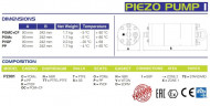 Погружной пневматический насос для газовых скважин FLUIMAC PIEZO PUMP 1, PVDF, 8 л/мин