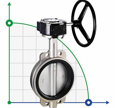 PN16 DN300 Butterfly valve, body and disc made of stainless steel AISI 304, seat EPDM