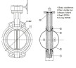 PN16 DN80 Задвижка Баттерфляй, чугунный корпус и диск, Seat EPDM