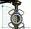PN16 DN65 Absperrklappe, Gehäuse und Klappenscheibe aus Edelstahl AISI 304, Sitz PTFE