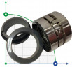 Двойное механическое уплотнение R-M010D 40, CAR/SIC/CAR/SIC, EPDM, 304