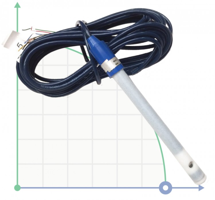 Графитовый датчик электропроводности CD, PTFE GR, K=1 (0-100 mS) + Temp