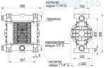 Die pneumatischen Membranpumpen BOXER 150 IB150 ALU-ALHTTRV--