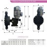 Насос дозировки полиэлектролитов AQUA MSC, AISI 316L, 505 л/ч, 5 бар, 0,37 кВт, 380В мембранный моторный