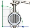 PN16 DN80 Absperrklappe, Gehäuse und Klappenscheibe aus Edelstahl AISI 304, Sitz PTFE