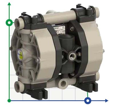 PHOENIX P65 PP SANTOPRENE+PTFE Pompe pneumatique à membrane ATEX