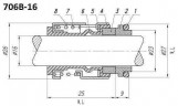 Уплотнения насоса Grundfos R-706B 16, L, SIC/SIC, EPDM, 304
