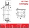 ADV 140/ΡΡ/2000/4HP/2800/BSP - вертикальний відцентровий насос