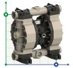 Pneumatyczna pompa membranowa do nadtlenku wodoru PHOENIX P252 PP SANTOPRENE+PTFE, 250 l/min