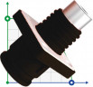 JC-CN14-S-03-LM, 350A, 1500V CC conector hembra de batería, tipo tuerca, negro