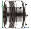 Уплотнение торцевое R-MFL WT80 80, CAR/SIC, GRAPHITE, AM350/316