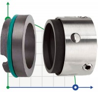 Многопружинное уплотнение вала R-58U 28, SIC/SIC, VITON, 304, ВО