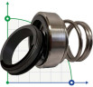 Sello mecánico simple R-BT-RN 50, SS/CAR, VITON, 304, T8RN
