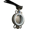 PN16 DN125 Затвор дисковый поворотный Баттерфляй, корпус и диск из нержавеющей стали AISI 304, Seat PTFE