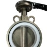 PN16 DN125 Затвор дисковый поворотный Баттерфляй, корпус и диск из нержавеющей стали AISI 304, Seat PTFE