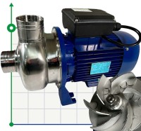 Насос для промышленных систем мойки BK200D, 1,5kW, AISI304, 220V/50Hz, 2900 с открытым рабочим колесом