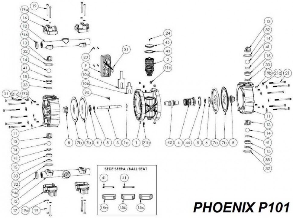 Верхній / нижній колектор, PP + CF, PHOENIX P101