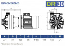 Хімічний відцентровий насос FLUIMAC DRAGON 30 PP, 3 кВт, 380В, Ex