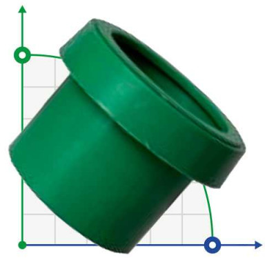 Муфта для 114 мм ПВХ трубы-Ø110 внутренняя резьба (темно-зеленая)