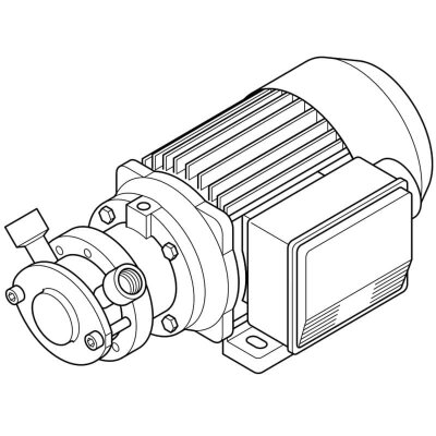 Pompe à impulseur pour de purée de fruits rouges LIVERANI EP MICRO 3/8" NR TF/I 0,18kW, 1400tr/min, 380V avec inverseur de sens de rotation