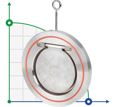 PN16 DN250 Zawór zwrotny ze stali nierdzewnej AISI 316, gniazdo VITON