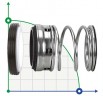 Ординарне ущільнення валу R-FBC 75, SIC/SIC, VITON, 304, NG