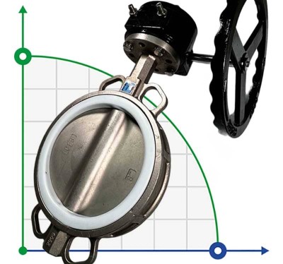 PN16 DN200 Butterfly valve, body and disc made of stainless steel AISI 304, Seat PTFE