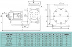 Pompe à engrenages pour bitume EMSE EDP-I 2 1/2 in., 25 m3/h, 3 bar, 4 kW, 500 tr/min, 380 V, 50 Hz avec enveloppe chauffante, moteur à engrenages