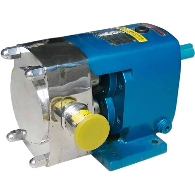 Bomba de levas para tomates y kétchup LQ3A-3-304/4/B, 0,3-0,8 m3/h, 0,3 MPa, 0,75 kW, 200-500 rpm, AISI 304 sin motor, conexión por abrazadera