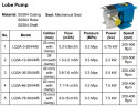 Exzenterpumpe für Tomaten, Ketchup LQ3A-3-304/4/B, 0,3-0,8 m3/h, 0,3 MPa, 0,75 kW, 200-500 U/min, AISI 304 ohne Motor, Klemmanschluss