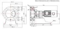 Pompe à tuyau industrielle JXHIN-25-AL-EPDM-P, 792 l/h, 1,1 kW, 16 bar, 380V