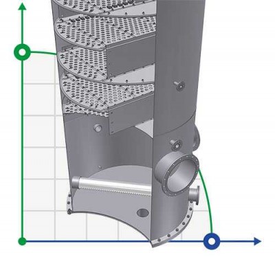 Бражна вакуумна колона 2200 28 клапанних тарілок