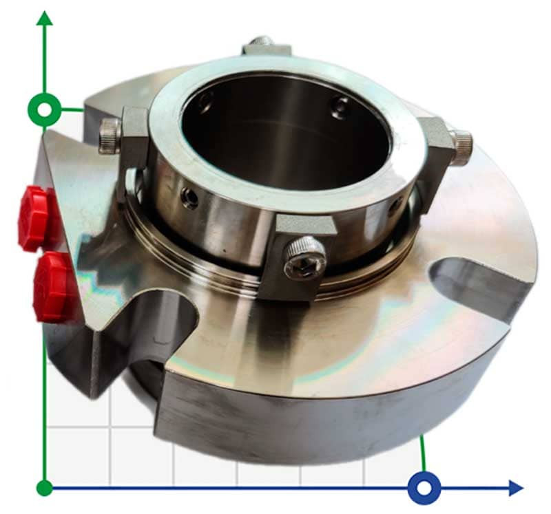 Картриджне ущільнення R-BED 60, SIC/SIC/CAR/SIC/VITON, M/316